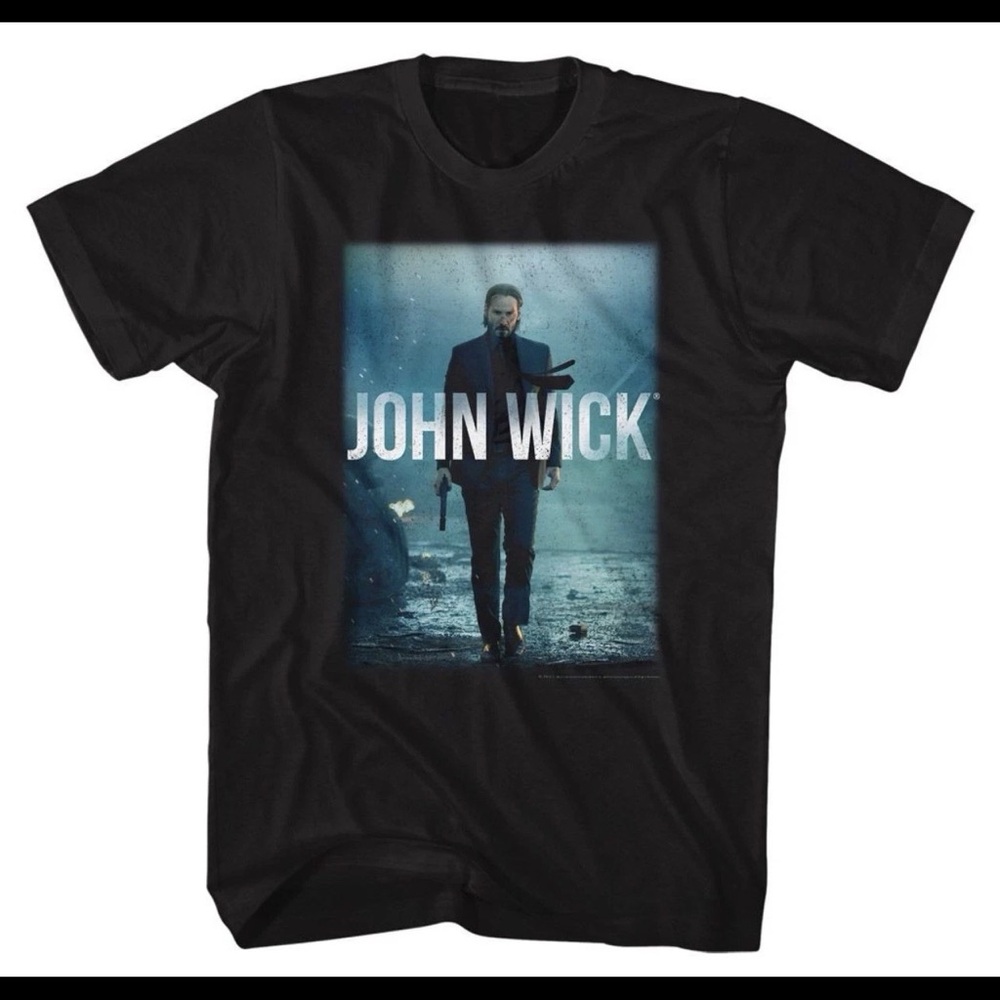 John Wick DVD Cover Art Black 4XL Adult Unisex Shirt